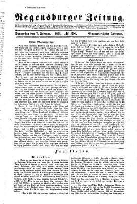 Regensburger Zeitung Donnerstag 7. Februar 1861