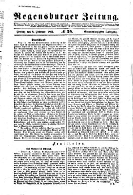 Regensburger Zeitung Freitag 8. Februar 1861