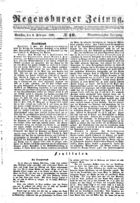 Regensburger Zeitung Samstag 9. Februar 1861