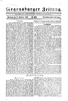 Regensburger Zeitung Sonntag 17. Februar 1861