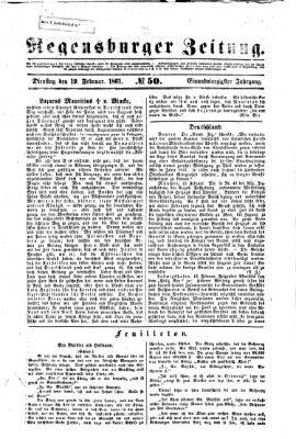 Regensburger Zeitung Dienstag 19. Februar 1861