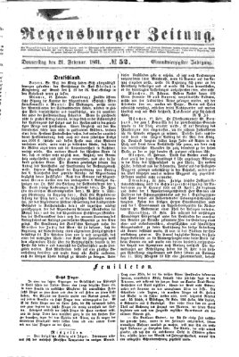 Regensburger Zeitung Donnerstag 21. Februar 1861