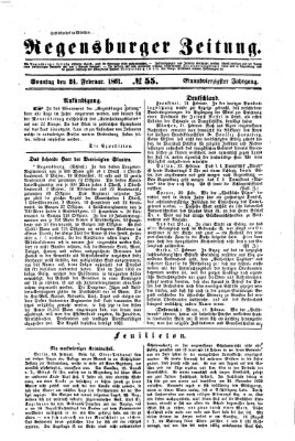 Regensburger Zeitung Sonntag 24. Februar 1861