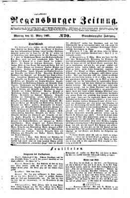 Regensburger Zeitung Montag 11. März 1861