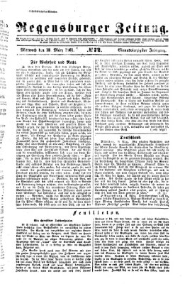 Regensburger Zeitung Mittwoch 13. März 1861