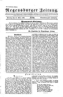 Regensburger Zeitung Sonntag 17. März 1861