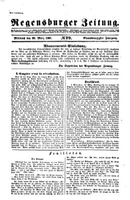 Regensburger Zeitung Mittwoch 20. März 1861