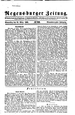 Regensburger Zeitung Donnerstag 21. März 1861