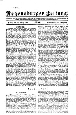 Regensburger Zeitung Freitag 22. März 1861