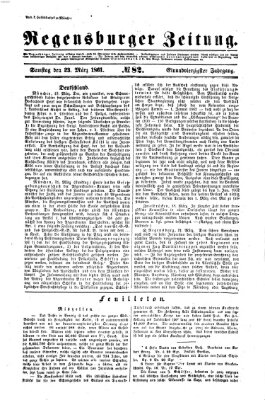 Regensburger Zeitung Samstag 23. März 1861