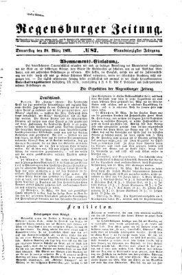 Regensburger Zeitung Donnerstag 28. März 1861