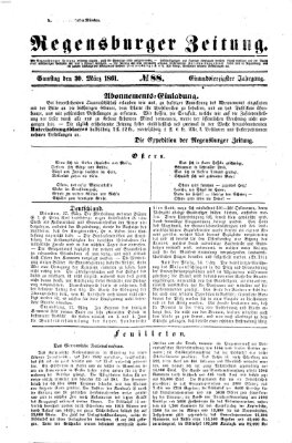 Regensburger Zeitung Samstag 30. März 1861