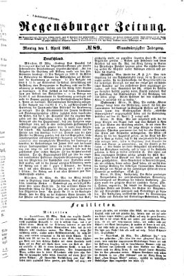 Regensburger Zeitung Montag 1. April 1861