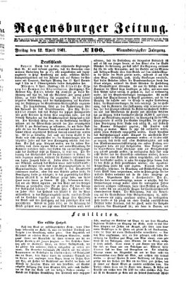 Regensburger Zeitung Freitag 12. April 1861