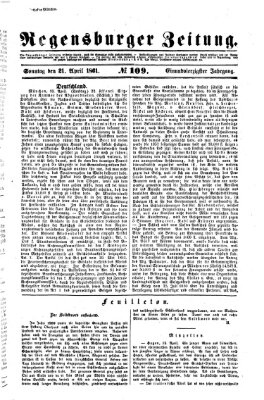 Regensburger Zeitung Sonntag 21. April 1861