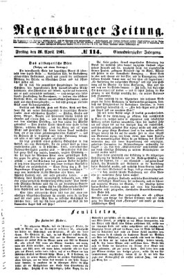 Regensburger Zeitung Freitag 26. April 1861