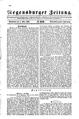 Regensburger Zeitung Mittwoch 1. Mai 1861