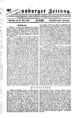 Regensburger Zeitung Samstag 18. Mai 1861