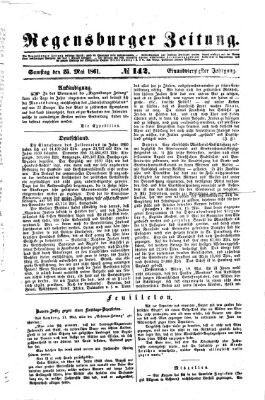 Regensburger Zeitung Samstag 25. Mai 1861