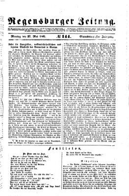 Regensburger Zeitung Montag 27. Mai 1861