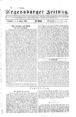 Regensburger Zeitung Dienstag 4. Juni 1861