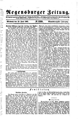 Regensburger Zeitung Mittwoch 12. Juni 1861