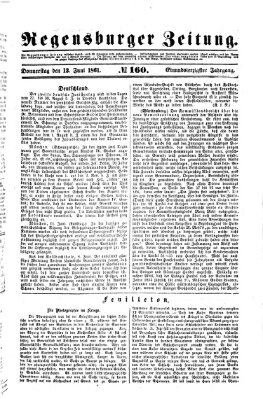 Regensburger Zeitung Donnerstag 13. Juni 1861