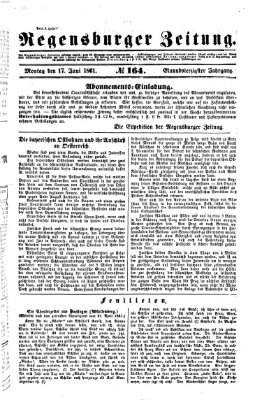 Regensburger Zeitung Montag 17. Juni 1861