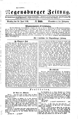 Regensburger Zeitung Dienstag 18. Juni 1861