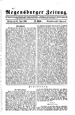Regensburger Zeitung Freitag 21. Juni 1861