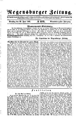 Regensburger Zeitung Dienstag 25. Juni 1861