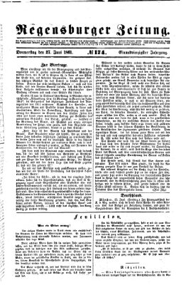 Regensburger Zeitung Donnerstag 27. Juni 1861