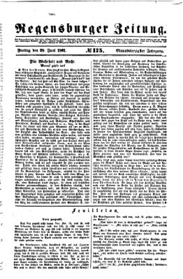 Regensburger Zeitung Freitag 28. Juni 1861