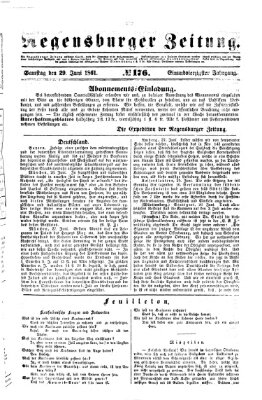 Regensburger Zeitung Samstag 29. Juni 1861