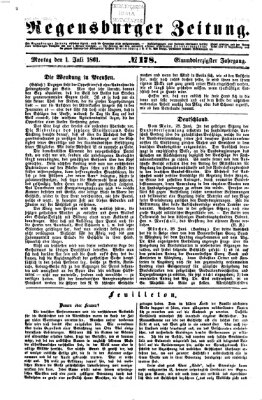 Regensburger Zeitung Montag 1. Juli 1861