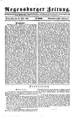 Regensburger Zeitung Donnerstag 11. Juli 1861