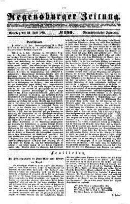 Regensburger Zeitung Samstag 13. Juli 1861