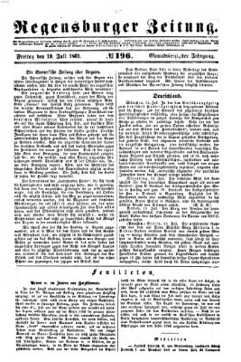 Regensburger Zeitung Freitag 19. Juli 1861