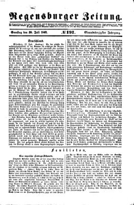 Regensburger Zeitung Samstag 20. Juli 1861