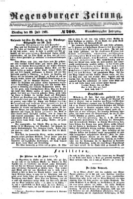 Regensburger Zeitung Dienstag 23. Juli 1861