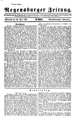 Regensburger Zeitung Mittwoch 24. Juli 1861