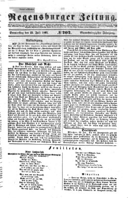 Regensburger Zeitung Donnerstag 25. Juli 1861