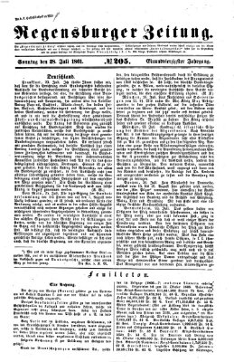 Regensburger Zeitung Sonntag 28. Juli 1861