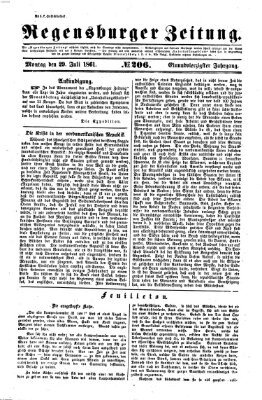 Regensburger Zeitung Montag 29. Juli 1861