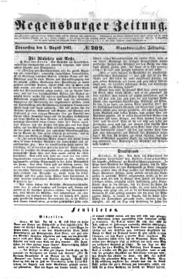 Regensburger Zeitung Donnerstag 1. August 1861