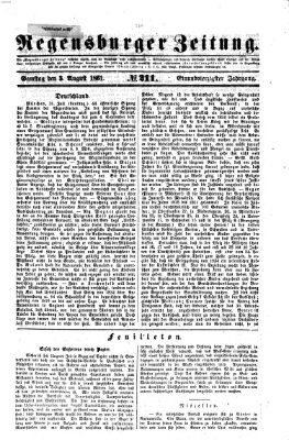 Regensburger Zeitung Samstag 3. August 1861