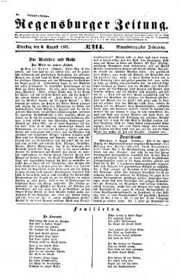 Regensburger Zeitung Dienstag 6. August 1861