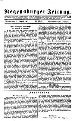 Regensburger Zeitung Montag 12. August 1861