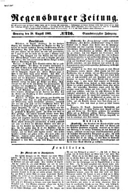 Regensburger Zeitung Sonntag 18. August 1861