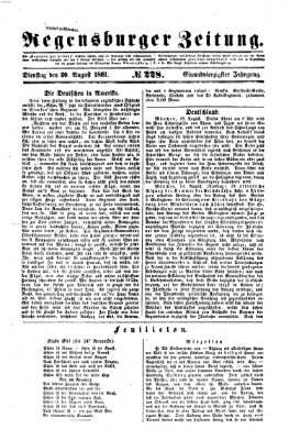 Regensburger Zeitung Dienstag 20. August 1861